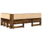 Preview: Stauraum-Kopfteil mit Regal Räuchereiche 120 cm Holzwerkstoff