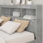 Preview: Stauraum-Kopfteil mit Regal mit Kopfteil mit Speicher Betongrau 140 cm Holzwerkstoff