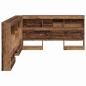 Preview: Stauraum-Kopfteil mit Regal mit Kopfteil mit Speicher Altholz 140 cm Holzwerkstoff