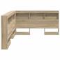 Preview: Stauraum-Kopfteil mit Regal mit Kopfteil mit Speicher Sonoma Eiche 150 cm Melamin