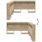 Preview: Stauraum-Kopfteil mit Regal mit Kopfteil mit Speicher Sonoma Eiche 150 cm Melamin