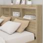 Preview: Stauraum-Kopfteil mit Regal mit Kopfteil mit Speicher Sonoma Eiche 150 cm Melamin