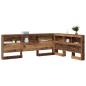 Preview: Stauraum-Kopfteil mit Regal mit Kopfteil mit Speicher Altholz 160 cm Holzwerkstoff