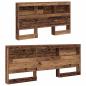 Preview: Stauraum-Kopfteil mit Regal mit Kopfteil mit Speicher Altholz 160 cm Holzwerkstoff