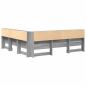 Preview: Stauraum-Kopfteil mit Regal mit Kopfteil mit Speicher Grau Sonoma 180 cm Holzwerkstoff