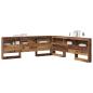Preview: Stauraum-Kopfteil mit Regal mit Kopfteil mit Speicher Altholz 180 cm Holzwerkstoff