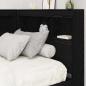 Preview: Stauraum-Kopfteil mit Regal Schwarze Eiche 90 cm Holzwerkstoff