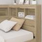 Preview: Stauraum-Kopfteil mit Regal mit Kopfteil mit Speicher Sonoma Eiche 90 cm Holzwerkstoff