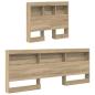 Preview: Stauraum-Kopfteil mit Regal mit Kopfteil mit Speicher Sonoma Eiche 90 cm Holzwerkstoff