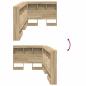 Preview: Stauraum-Kopfteil mit Regal mit Kopfteil mit Speicher Sonoma Eiche 90 cm Holzwerkstoff