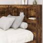 Preview: Stauraum-Kopfteil mit Regal mit Kopfteil mit Speicher Räuchereiche 90 cm Holzwerkstoff