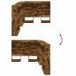Preview: Stauraum-Kopfteil mit Regal mit Kopfteil mit Speicher Räuchereiche 90 cm Holzwerkstoff