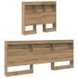 Preview: Stauraum-Kopfteil Eiche handwerklich 90 cm Holzwerkstoff