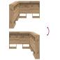 Preview: Stauraum-Kopfteil Eiche handwerklich 90 cm Holzwerkstoff
