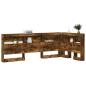 Preview: Stauraum-Kopfteil mit Regal mit Kopfteil mit Speicher Räuchereiche 75 cm Holzwerkstoff