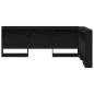 Preview: Aufbewahrungskopfteil Schwarz Eichen-Optik Holzwerkstoff