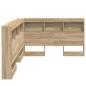 Preview: Stauraum-Kopfteil mit Regal Sonoma Eiche 120 cm Holzwerkstoff