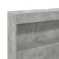 Preview: Stauraum-Kopfteil mit Regal mit Kopfteil mit Speicher Betongrau 120 cm Holzwerkstoff