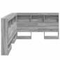 Preview: Stauraum-Kopfteil mit Regal mit Kopfteil mit Speicher Grau Sonoma 120 cm Holzwerkstoff