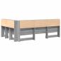 Preview: Stauraum-Kopfteil mit Regal mit Kopfteil mit Speicher Grau Sonoma 120 cm Holzwerkstoff