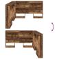 Preview: Stauraum-Kopfteil mit Regal mit Kopfteil mit Speicher Altholz 120 cm Holzwerkstoff