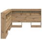 Preview: Stauraum-Kopfteil Eiche handwerklich 120 cm Holzwerkstoff