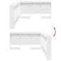 Preview: Stauraum-Kopfteil mit Regal mit Kopfteil mit Speicher Weiß 140 cm Holzwerkstoff