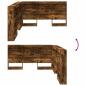 Preview: Stauraum-Kopfteil mit Regal Räuchereiche 135 cm Holzwerkstoff