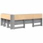 Preview: Stauraum-Kopfteil mit Regal mit Kopfteil mit Speicher Grau Sonoma 135 cm Holzwerkstoff