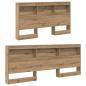 Preview: Stauraum-Kopfteil Eiche handwerklich 135 cm Holzwerkstoff