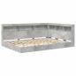 Preview: Bücherregal Bett 2 pcs Betongrau 140 x 200 cm Holzwerkstoff