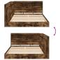 Preview: Bücherregal Bett 2 pcs Räuchereiche 140 x 200 cm Holzwerkstoff