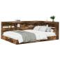Preview: Bücherregal Bett 2 pcs Räuchereiche 140 x 200 cm Holzwerkstoff