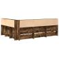 Preview: Bücherregal Bett 2 pcs Räuchereiche 140 x 200 cm Holzwerkstoff