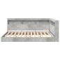 Preview: Bücherregal Bett mit Regal 2 pcs Betongrau 160 x 200 cm Melamin