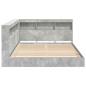 Preview: Bücherregal Bett mit Regal 2 pcs Betongrau 160 x 200 cm Melamin