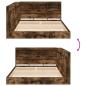 Preview: Bücherregal Bett 2 pcs Räuchereiche 160 x 200 cm Spanplatte