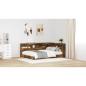 Preview: Bücherregal Bett 2 pcs Räuchereiche 160 x 200 cm Spanplatte