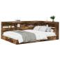 Preview: Bücherregal Bett 2 pcs Räuchereiche 160 x 200 cm Spanplatte