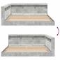 Preview: Bücherregal Bett mit Regal 2 pcs Betongrau 180 x 200 cm Beton