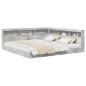 Preview: Bücherregal Bett mit Regal 2 pcs Betongrau 180 x 200 cm Beton
