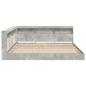 Preview: Bücherregal Bett mit Regal 2 pcs Betongrau 180 x 200 cm Beton