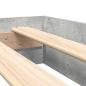 Preview: Bücherregal Bett mit Regal 2 pcs Betongrau 180 x 200 cm Beton