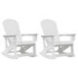 Preview: Adirondack Schaukelstühle 2 pcs Weiß 73.5 x 92 x 90 cm HDPE