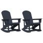 Preview: Adirondack Schaukelstühle 2 Stk. Marineblau HDPE