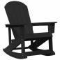 Preview: Adirondack Schaukelstühle 2 pcs Schwarz 73.5 x 92 x 90 cm HDPE