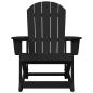 Preview: Adirondack Schaukelstühle 2 pcs Schwarz 73.5 x 92 x 90 cm HDPE