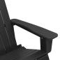 Preview: Adirondack Schaukelstühle 2 pcs Schwarz 73.5 x 92 x 90 cm HDPE