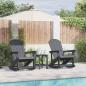 Preview: ARDEBO.de - Adirondack Schaukelstühle 2 pcs Hellgrau 73.5 x 92 x 90 cm HDPE