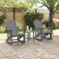 Preview: Adirondack Schaukelstühle 2 pcs Hellgrau 73.5 x 92 x 90 cm HDPE